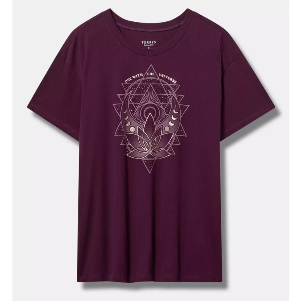 NWT Torrid 2  One Universe Celestial Relaxed Heritage Jersey Tee 2X 18 20
